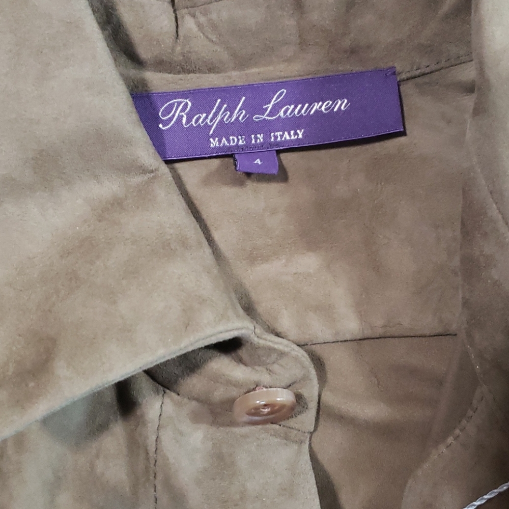 NWT Ralph Lauren PURPLE LABEL Sheep Suede Dress sz 4 - Picture 5 of 13